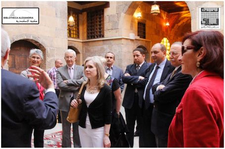زيارة مجلس أمناء مكتبة الأسكندرية لبيت السناري