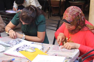 منتدى الشباب للإبداع السابع - "الفنون البصرية: ورشة الطباعة البارزة (الحفر والطباعة على اللينوليوم)"