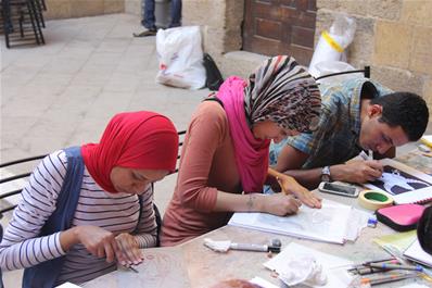 منتدى الشباب للإبداع السابع - "الفنون البصرية: ورشة الطباعة البارزة (الحفر والطباعة على اللينوليوم)"