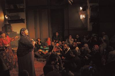 Participants attending one of the shows hosted by Egyptian Center for Culture & Arts (Makan)