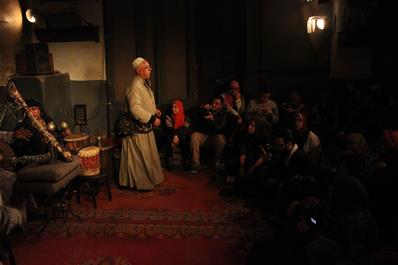 Participants attending one of the shows hosted by Egyptian Center for Culture & Arts (Makan)