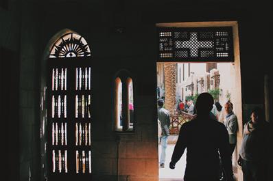 During the visit to the Religions Complex in Old Cairo
